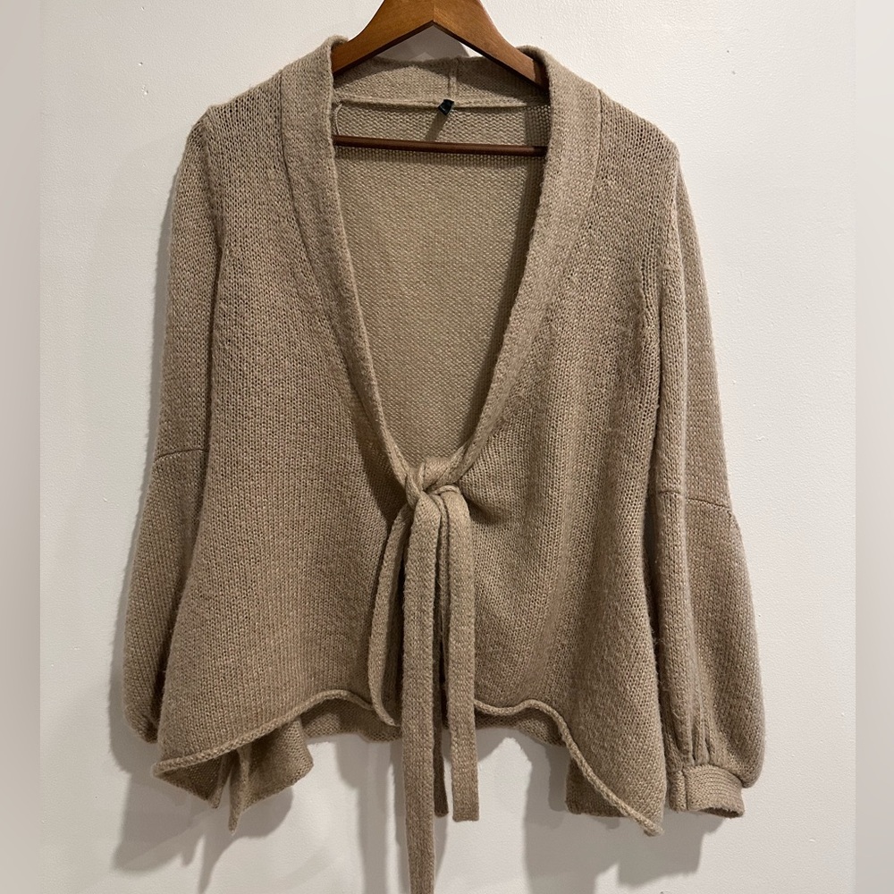 STILE BENETTON Knit Tie Up Balloon‎ Sleeve Sweater
